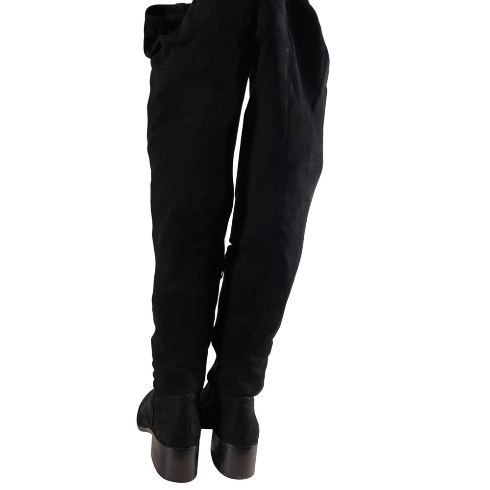 Steve Madden Womens Black Faux Suede Over The Knee Low Block Heel Boots Size 8.5 - Picture 3 of 7